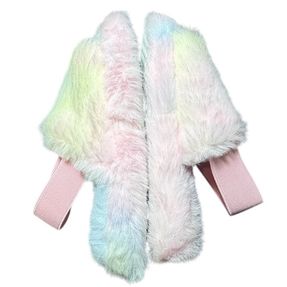 NWOT Kensie Girls Rainbow Colored Open Toe Slingback Slippers Size XL 11-12 - Picture 5 of 10